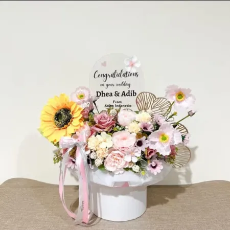 Bloom Box Akrilik Ucapan Wedding Lembata